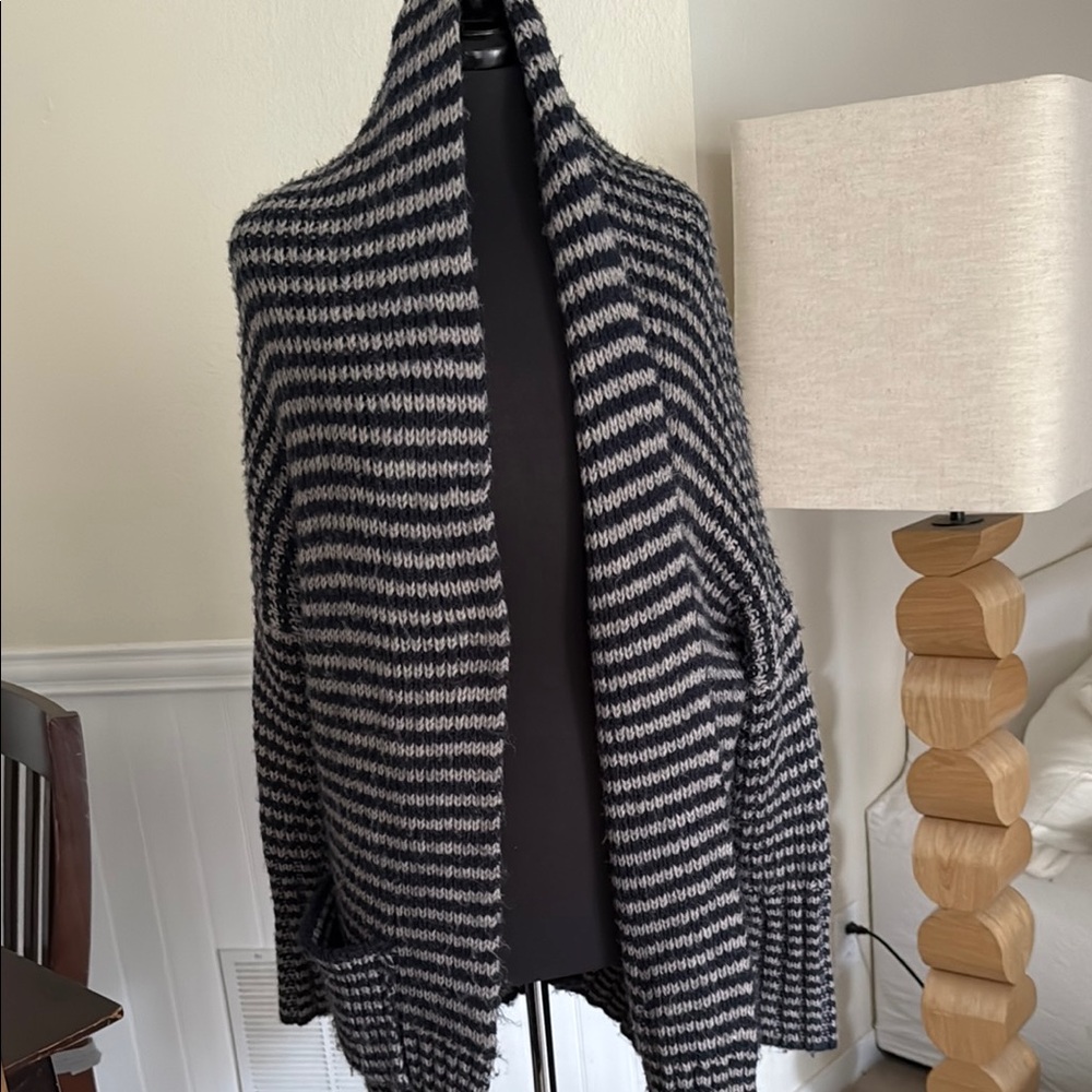 Design History Black and Gray Cardigan Sweater